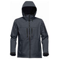 Charcoal - Front - Stormtech Mens Epsilon 2 Twill Hooded Soft Shell Jacket
