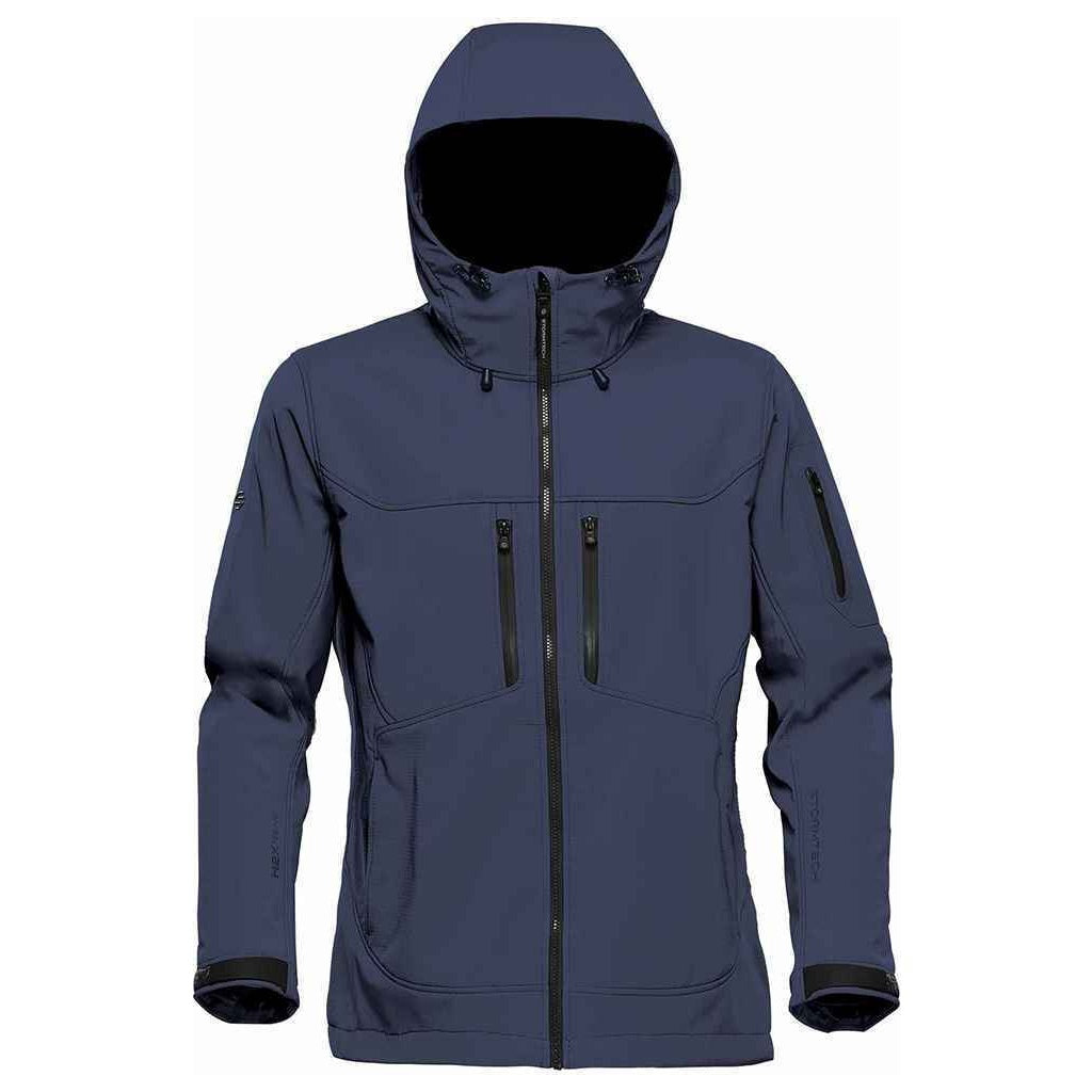 Navy-Graphite Grey - Front - Stormtech Womens-Ladies Epsilon 2 Hooded Soft Shell Jacket