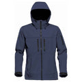 Navy-Graphite Grey - Front - Stormtech Womens-Ladies Epsilon 2 Hooded Soft Shell Jacket