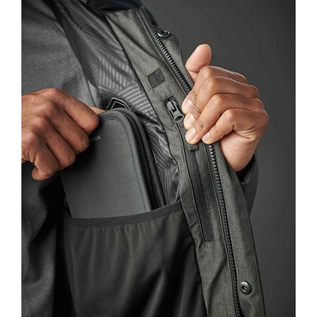 Grey Heather - Close up - Stormtech Mens Oslo HD Parka