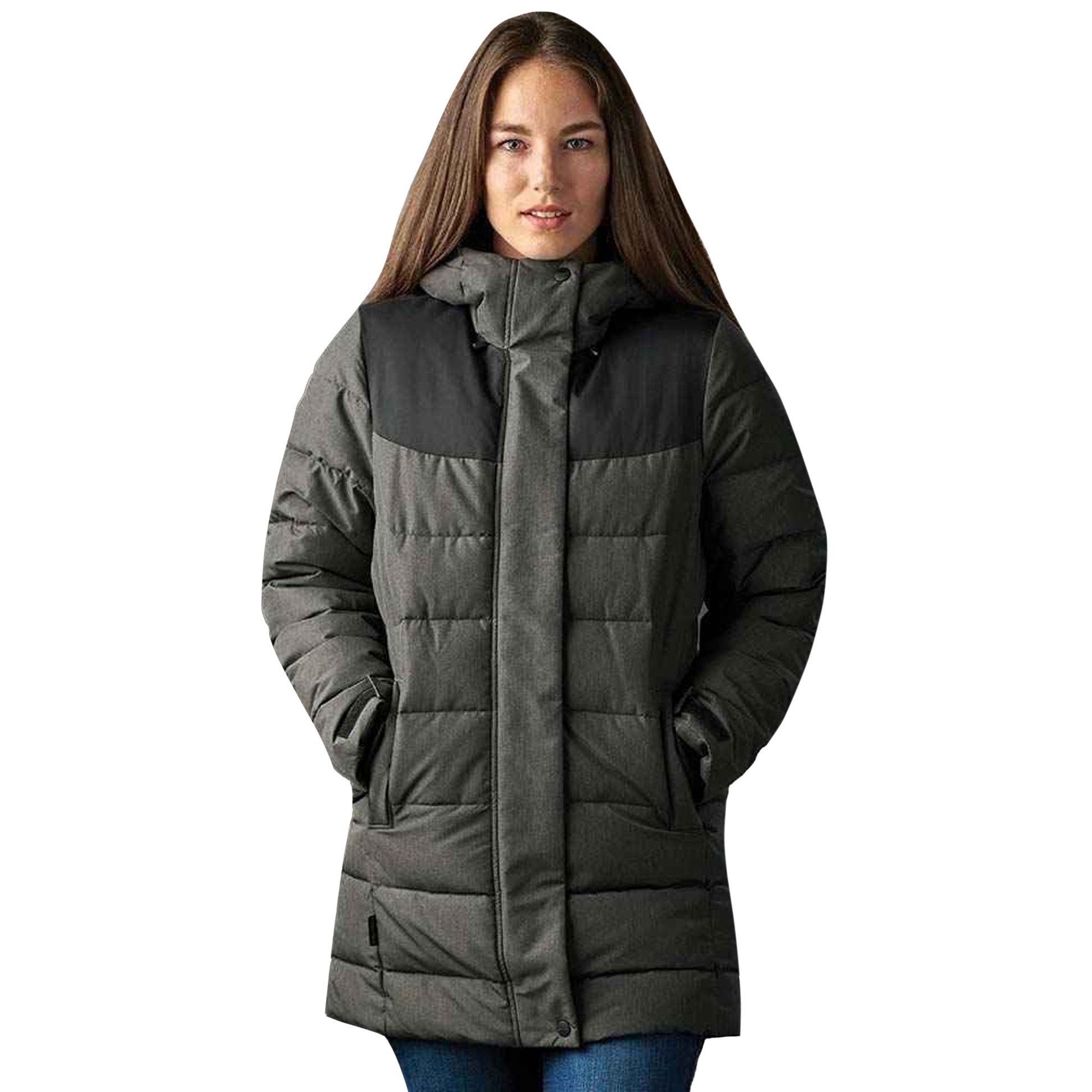 Grey Heather - Back - Stormtech Womens-Ladies Oslo HD Parka