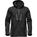 Black-Carbon - Front - Stormtech Mens Patrol Hooded Soft Shell Jacket