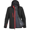 Black-Bright Red - Side - Stormtech Womens-Ladies Patrol Hooded Soft Shell Jacket
