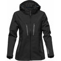 Black-Carbon - Front - Stormtech Womens-Ladies Patrol Hooded Soft Shell Jacket