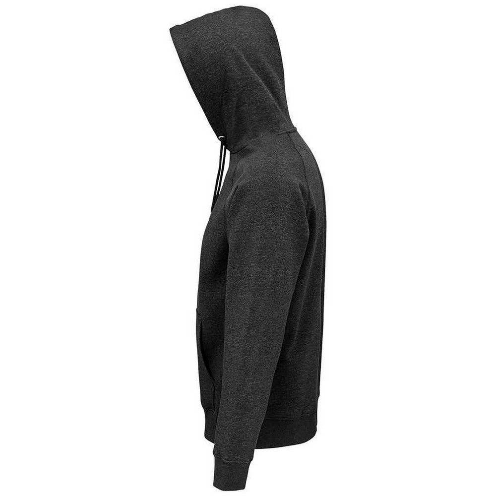 Charcoal Marl - Back - SOLS Unisex Adult Stellar Organic Hoodie