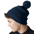 French Navy - Back - Beechfield Snowstar Thermal Beanie