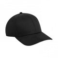 Black - Front - Beechfield Urbanwear 6 Panel Snapback Cap