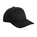 Black - Front - Beechfield Urbanwear 5 Panel Snapback Cap