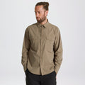 Pebble Brown - Back - Craghoppers Mens Expert Kiwi Long-Sleeved Shirt