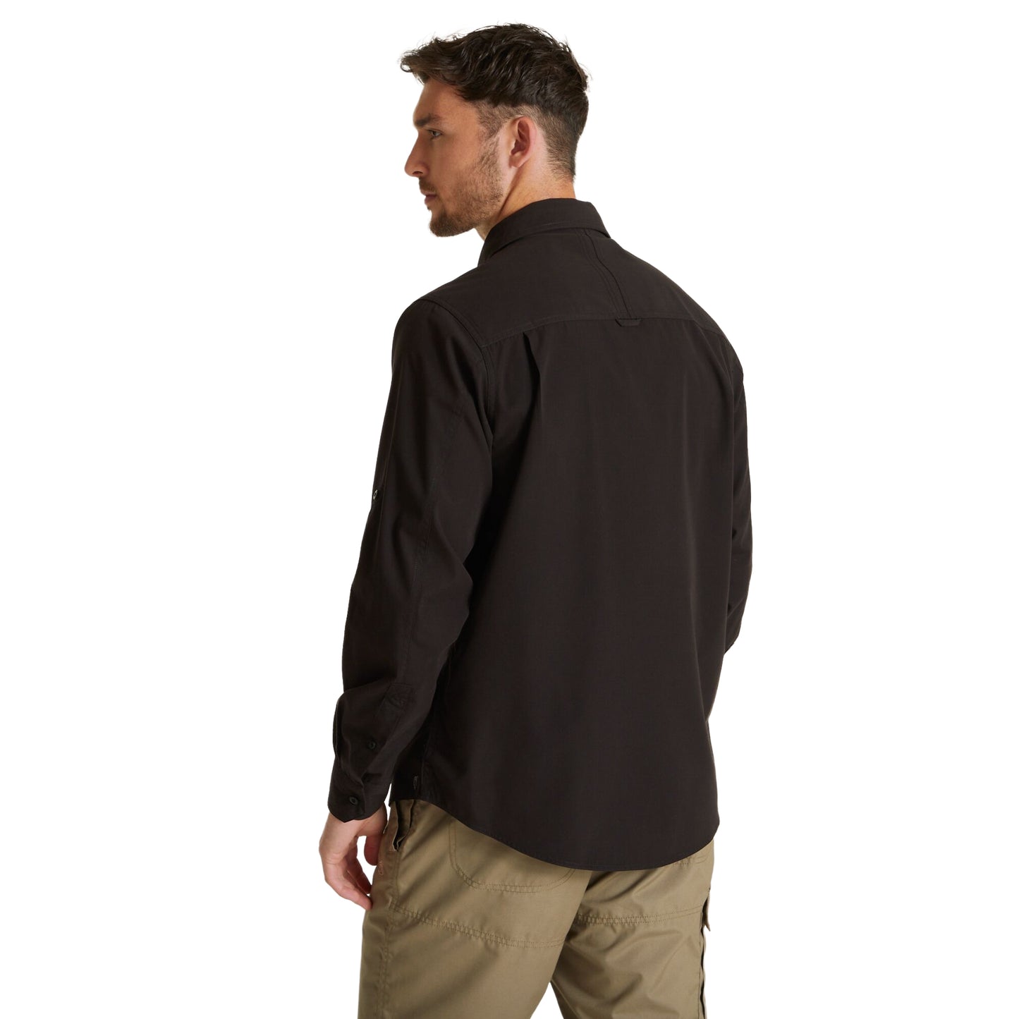 Black - Back - Craghoppers Mens Expert Kiwi Long-Sleeved Shirt