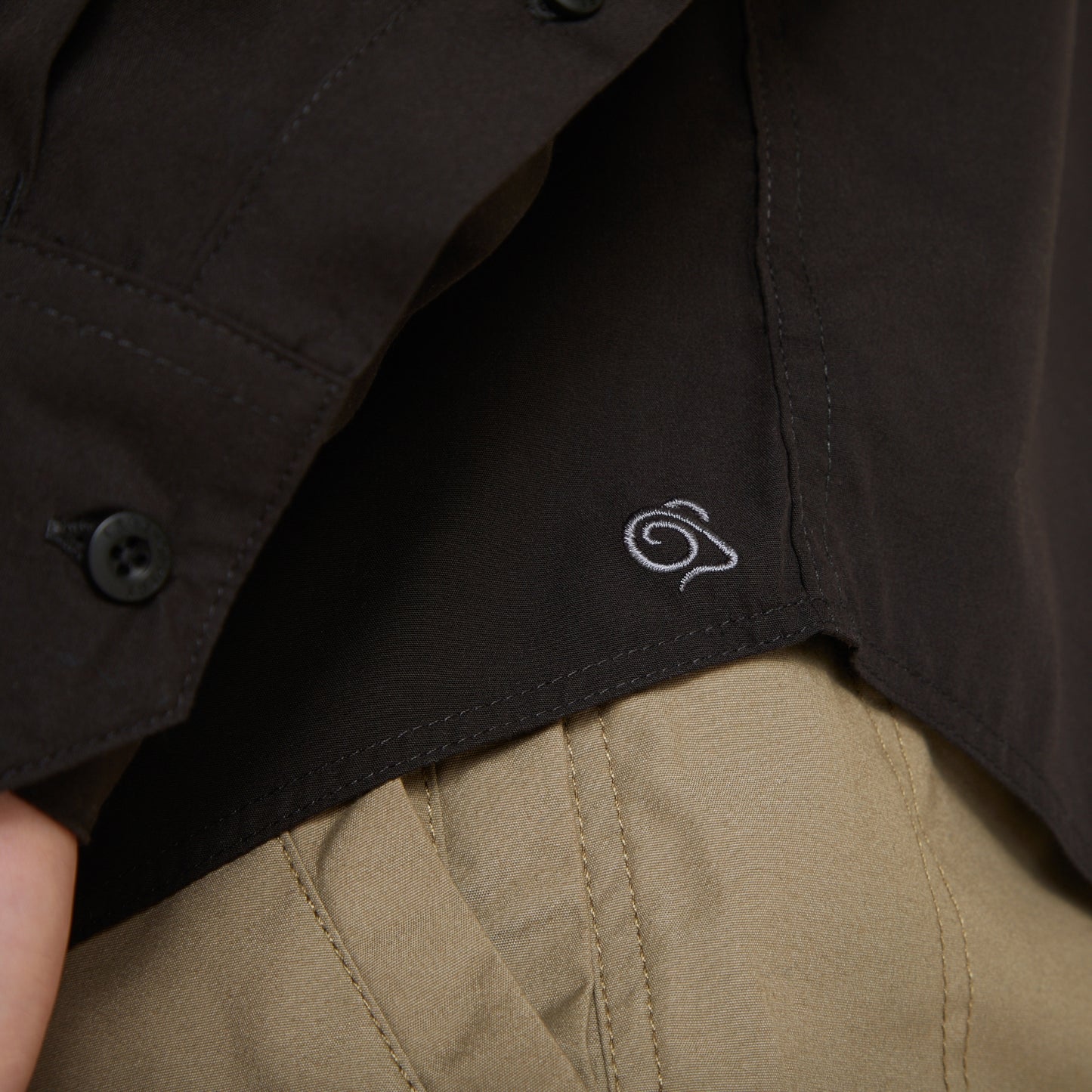 Black - Lifestyle - Craghoppers Mens Expert Kiwi Long-Sleeved Shirt