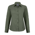 Cedar Green - Front - Craghoppers Womens-Ladies Expert Kiwi Long-Sleeved Shirt