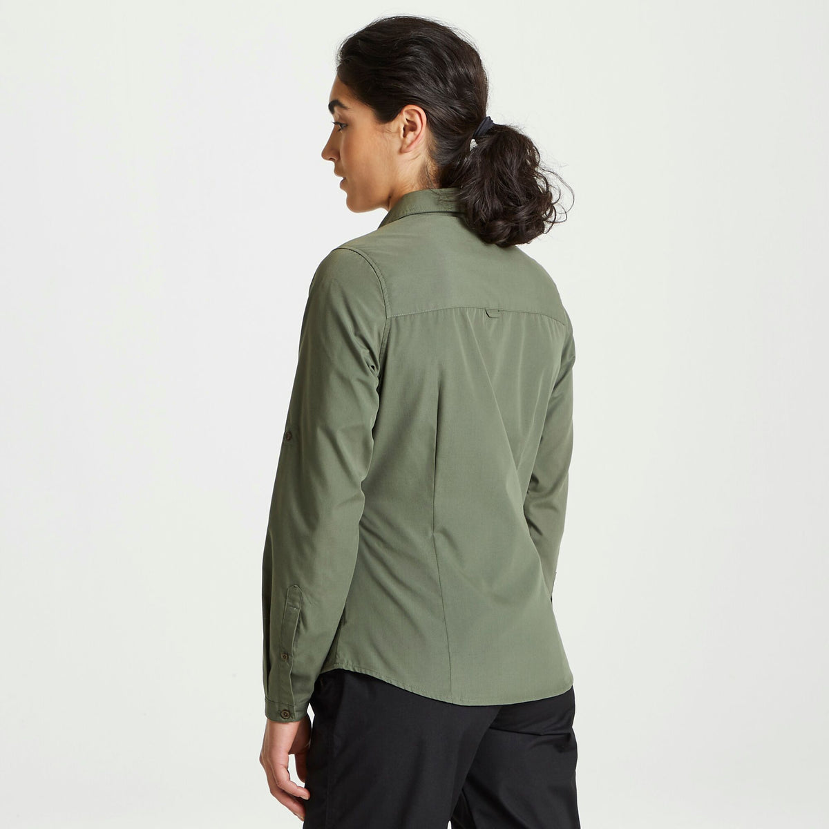 Cedar Green - Side - Craghoppers Womens-Ladies Expert Kiwi Long-Sleeved Shirt