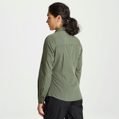 Cedar Green - Side - Craghoppers Womens-Ladies Expert Kiwi Long-Sleeved Shirt