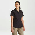 Black - Back - Craghoppers Womens-Ladies Expert Kiwi Short-Sleeved Shirt