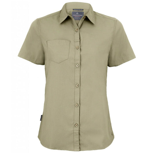 Pebble Brown - Front - Craghoppers Womens-Ladies Expert Kiwi Short-Sleeved Shirt