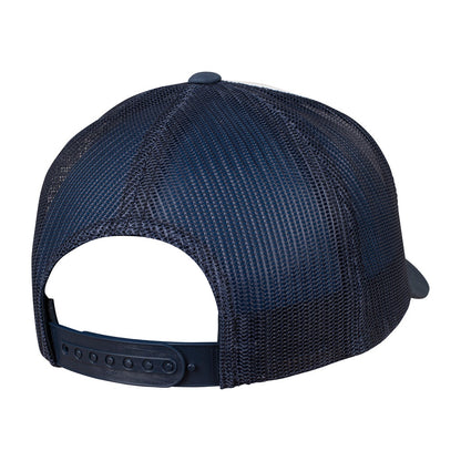 Navy-White - Back - Flexfit Unisex Adult Retro Coloured Trucker Cap