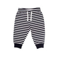 Navy-White Stripe - Front - Larkwood Baby Lounge Pants