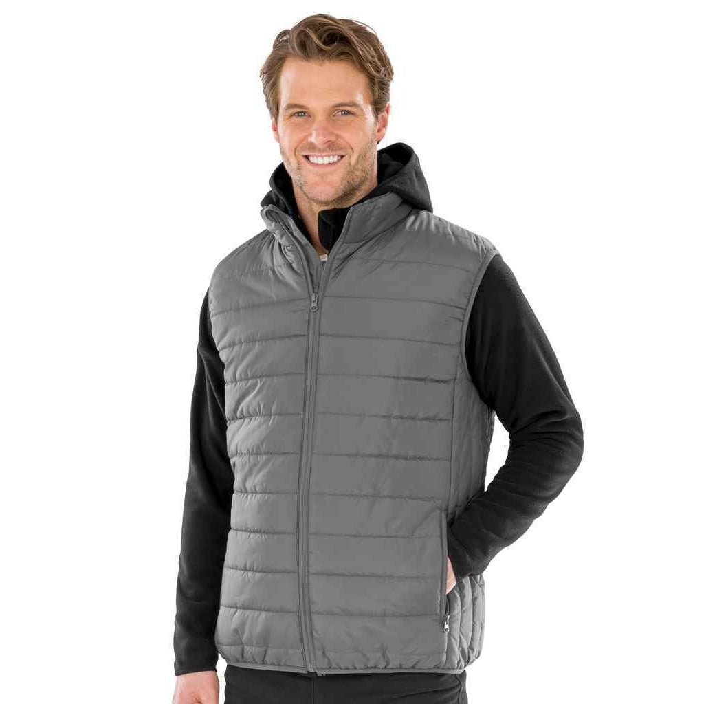 Grey - Side - Result Mens Promo Core Padded Body Warmer