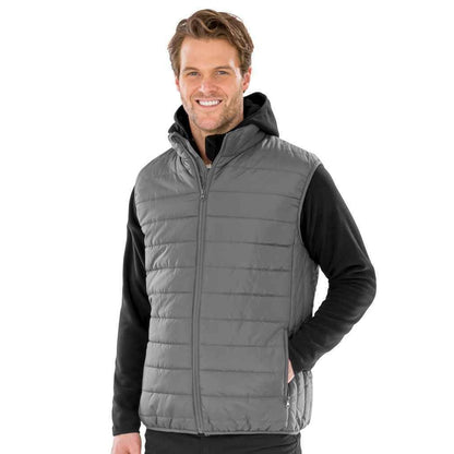 Grey - Side - Result Mens Promo Core Padded Body Warmer