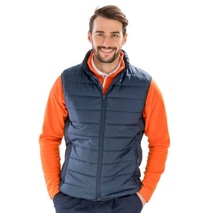 Navy - Back - Result Mens Promo Core Padded Body Warmer