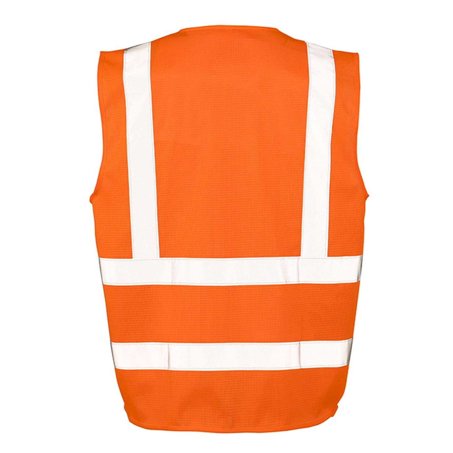Fluorescent Orange - Back - SAFE-GUARD by Result Unisex Adult Executive Mesh Safety Hi-Vis Vest