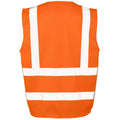 Fluorescent Orange - Side - SAFE-GUARD by Result Unisex Adult Executive Mesh Safety Hi-Vis Vest