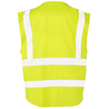 Fluorescent Yellow - Back - SAFE-GUARD by Result Unisex Adult Executive Mesh Safety Hi-Vis Vest