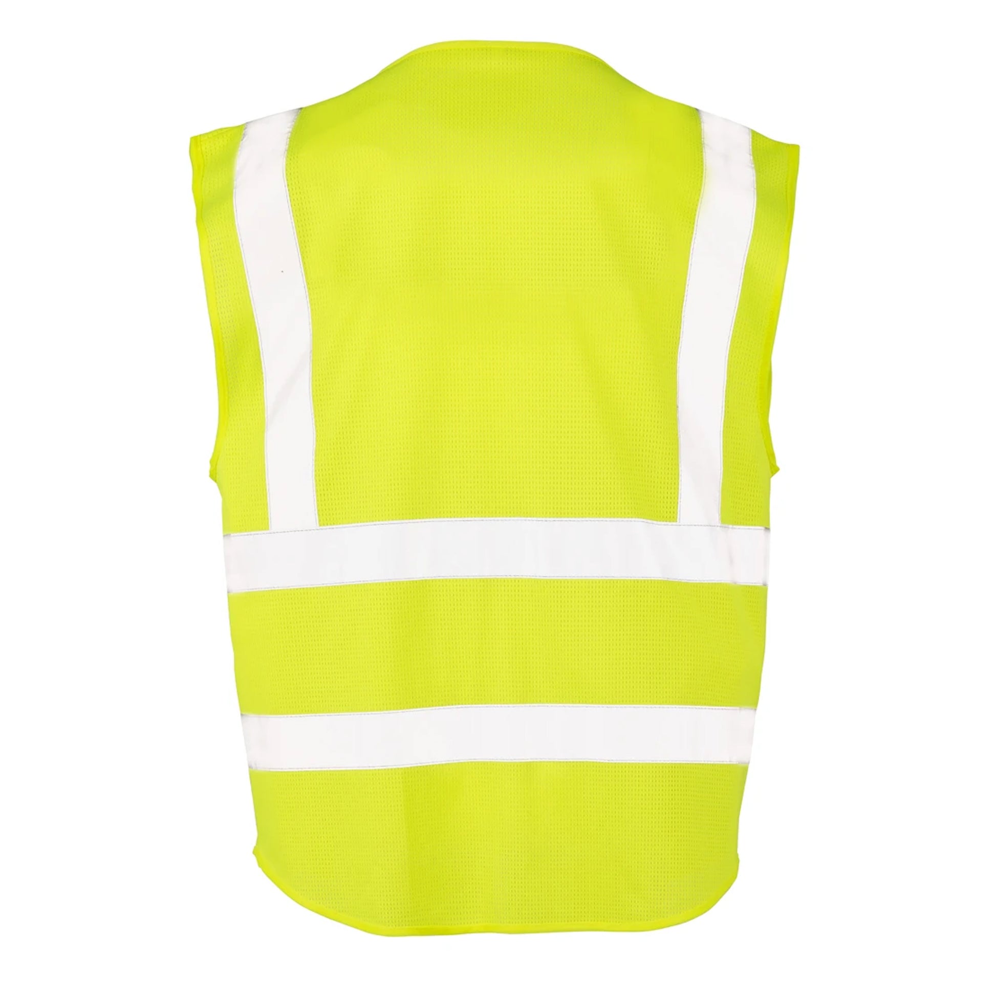 Fluorescent Yellow - Back - SAFE-GUARD by Result Unisex Adult Executive Mesh Safety Hi-Vis Vest