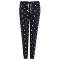 Navy-White - Front - SF Womens-Ladies Stars Lounge Pants