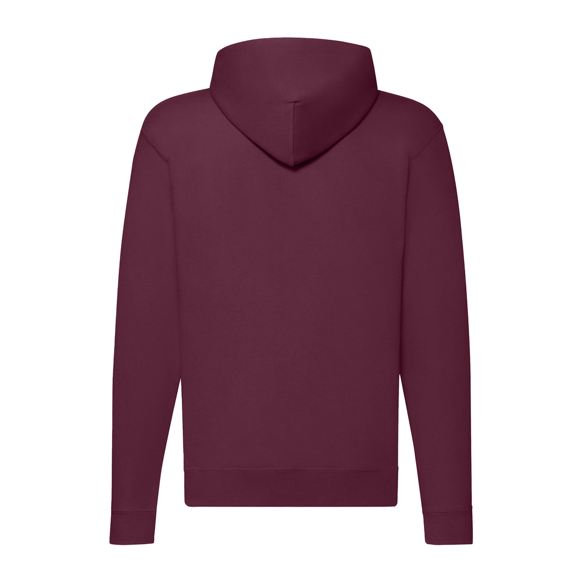 Burgundy - Back - Fruit Of The Loom Mens Classic Zipped Hoodie