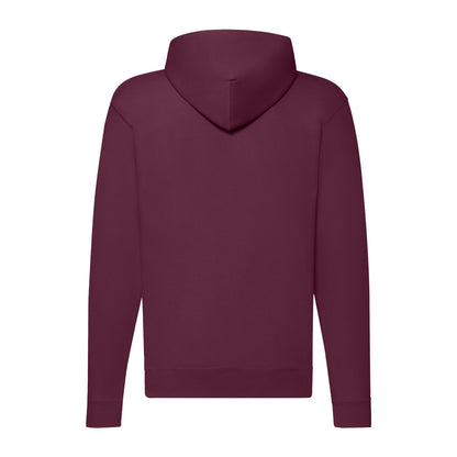 Burgundy - Back - Fruit Of The Loom Mens Classic Zipped Hoodie