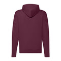 Burgundy - Back - Fruit of the Loom Mens Classic Zipped Hoodie