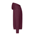 Burgundy - Side - Fruit of the Loom Mens Classic Zipped Hoodie