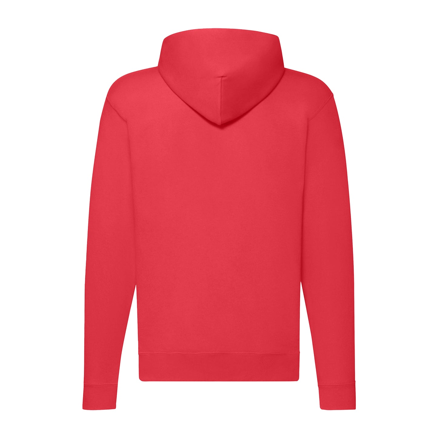 Red - Back - Fruit Of The Loom Mens Classic Zipped Hoodie
