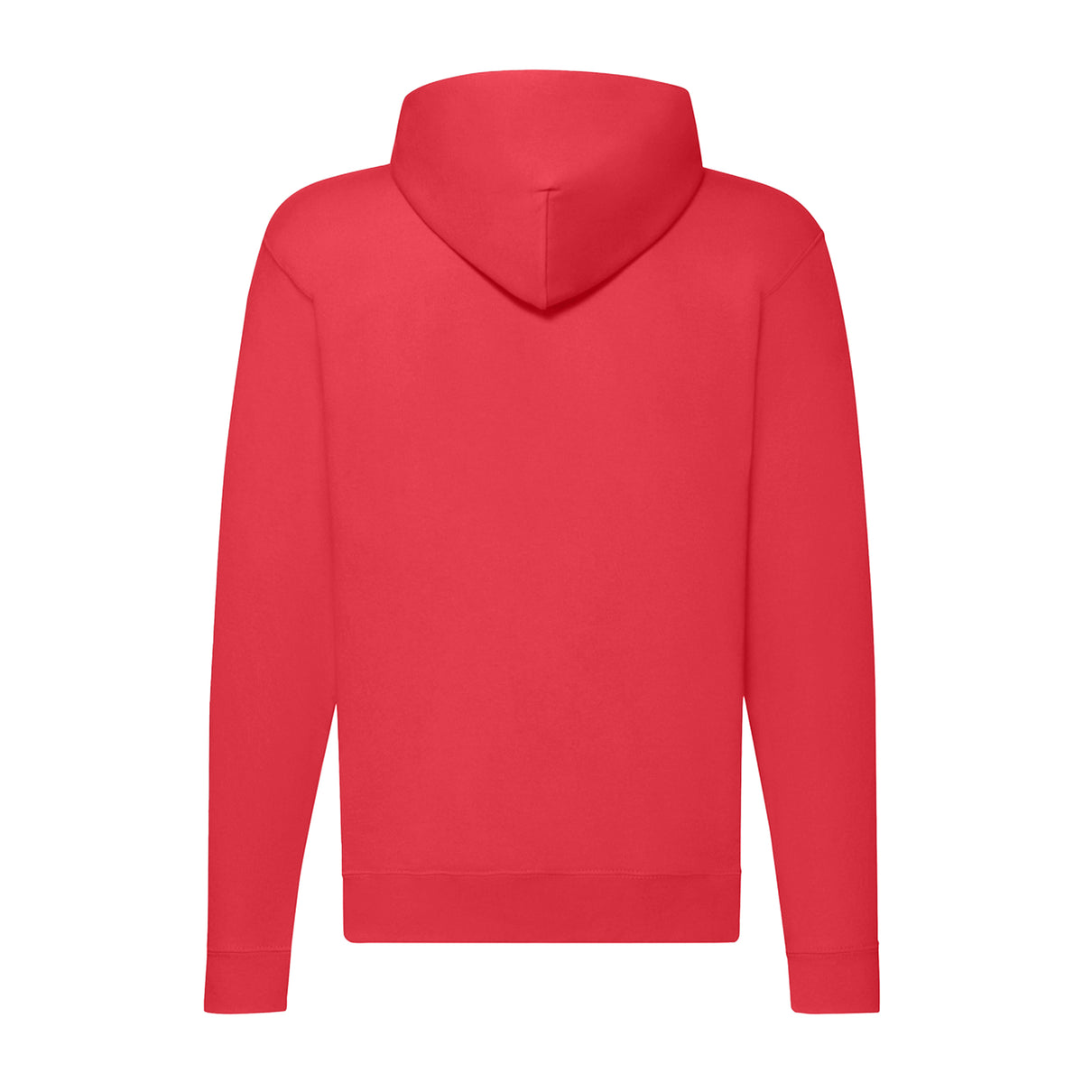 Red - Back - Fruit Of The Loom Mens Classic Zipped Hoodie