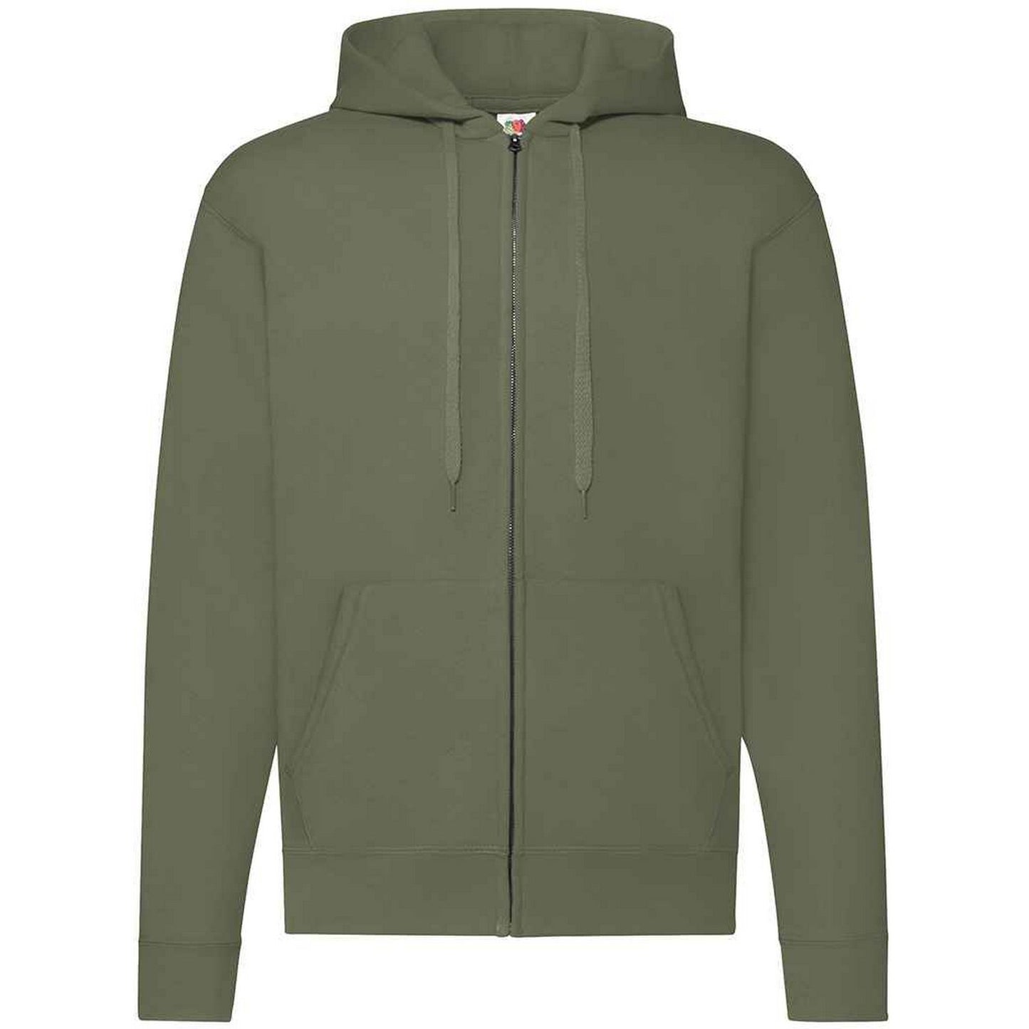 Classic Olive - Back - Fruit Of The Loom Mens Classic Zipped Hoodie