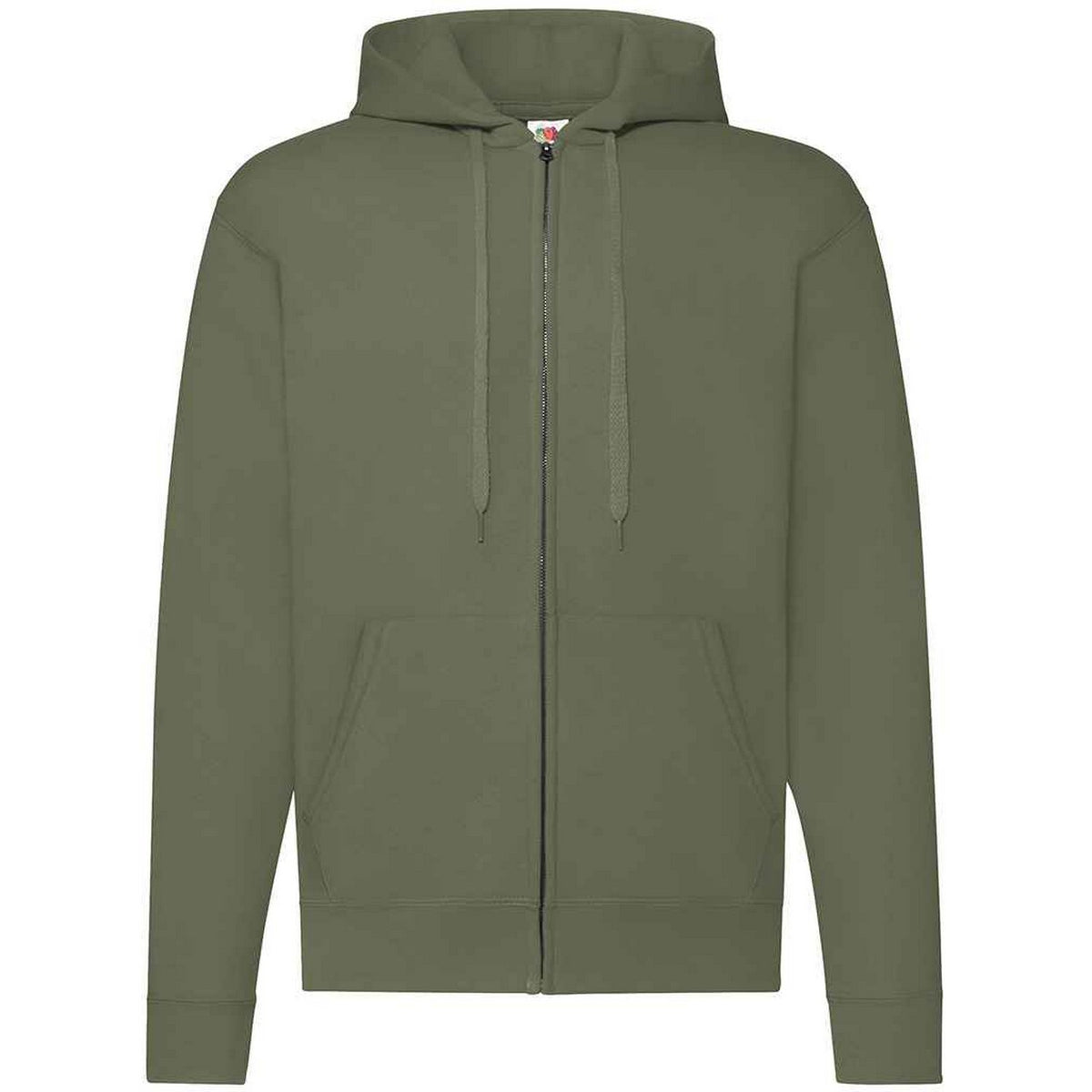 Classic Olive - Back - Fruit Of The Loom Mens Classic Zipped Hoodie