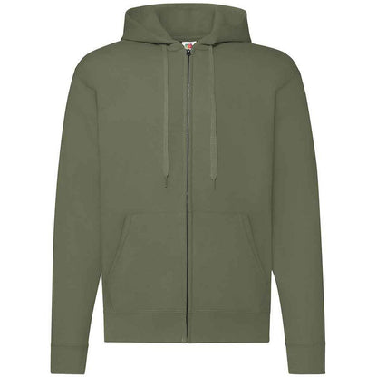 Classic Olive - Back - Fruit Of The Loom Mens Classic Zipped Hoodie