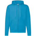 Azure - Back - Fruit of the Loom Mens Classic Zipped Hoodie