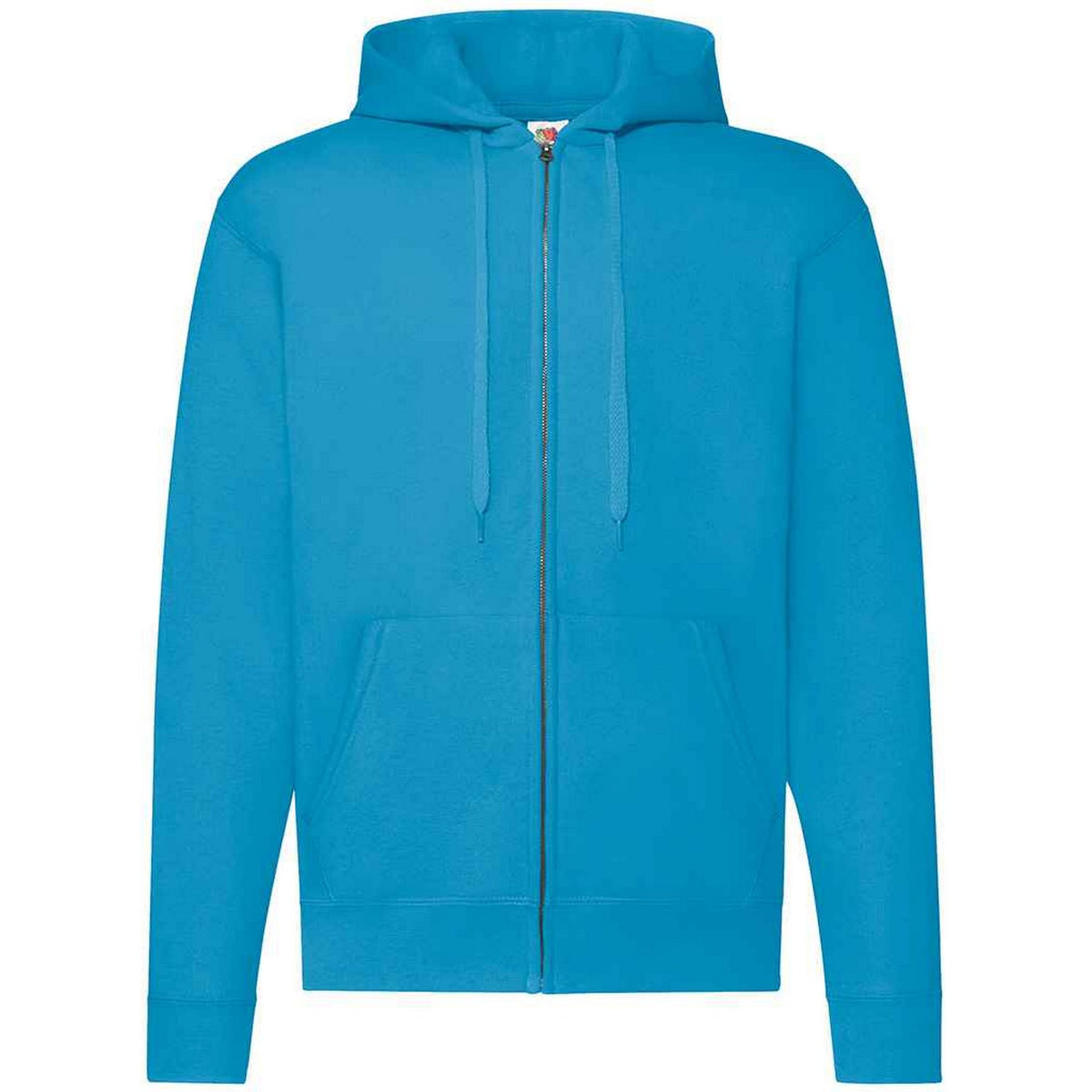 Azure - Back - Fruit Of The Loom Mens Classic Zipped Hoodie
