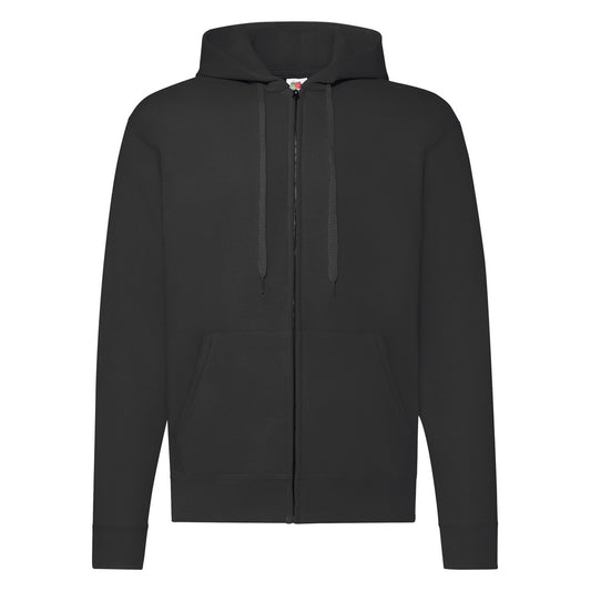 Black - Front - Fruit Of The Loom Mens Classic Zipped Hoodie