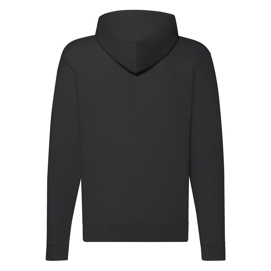 Black - Back - Fruit Of The Loom Mens Classic Zipped Hoodie
