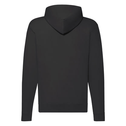 Black - Back - Fruit Of The Loom Mens Classic Zipped Hoodie