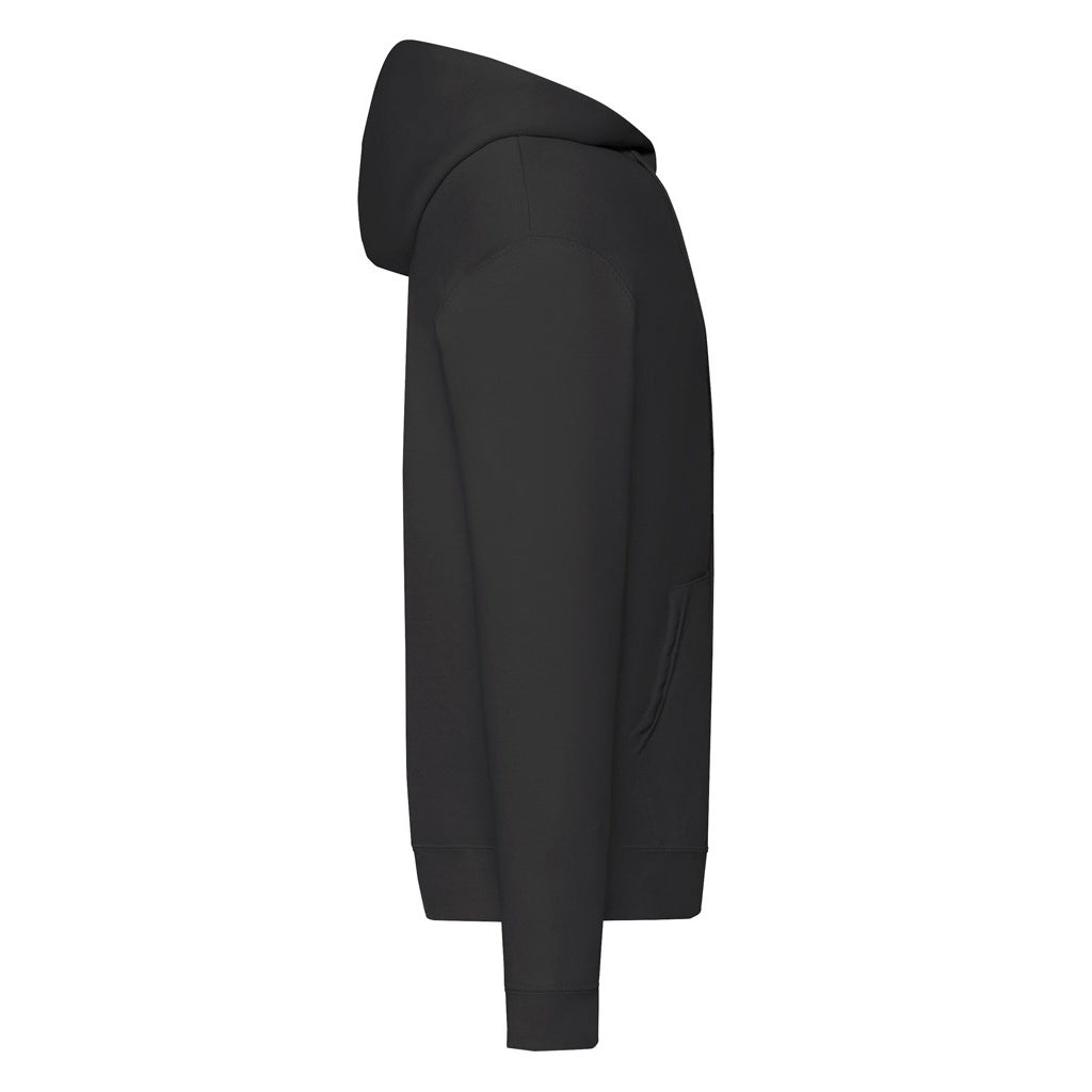 Black - Side - Fruit Of The Loom Mens Classic Zipped Hoodie