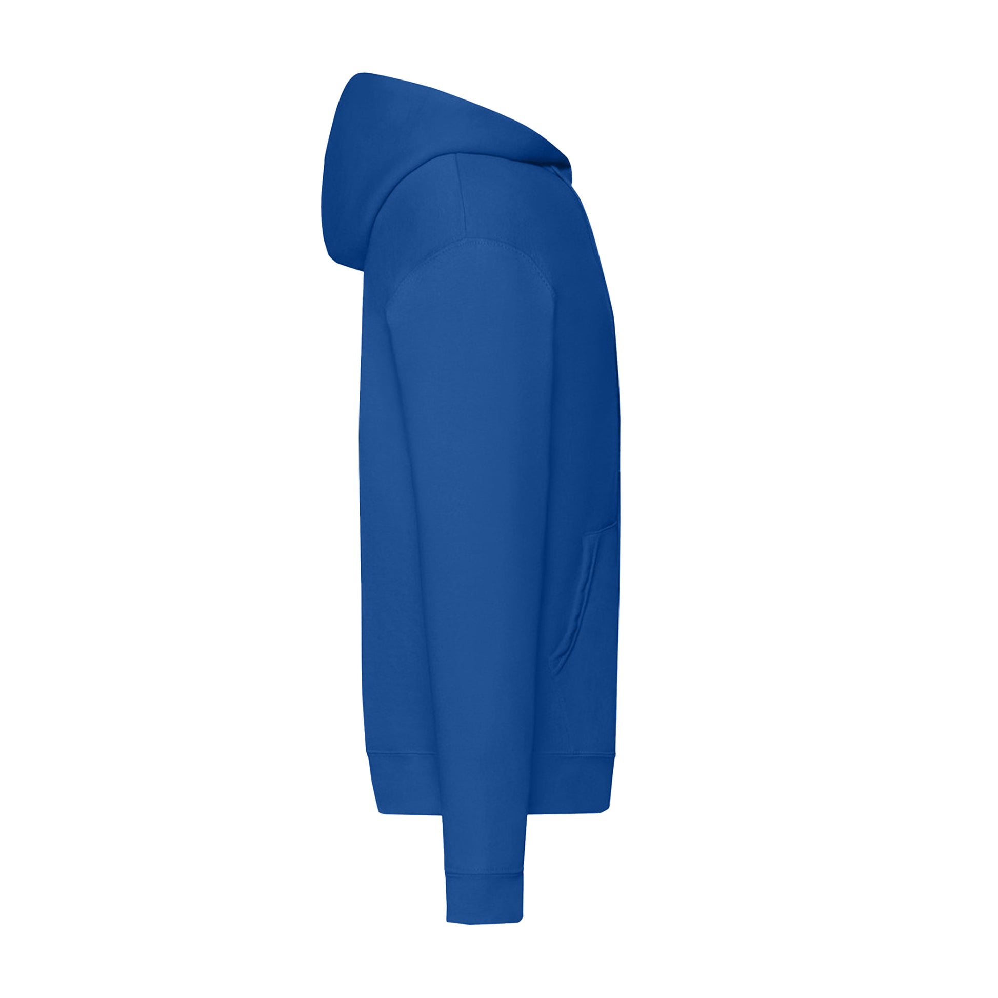 Royal Blue - Side - Fruit Of The Loom Mens Classic Zipped Hoodie