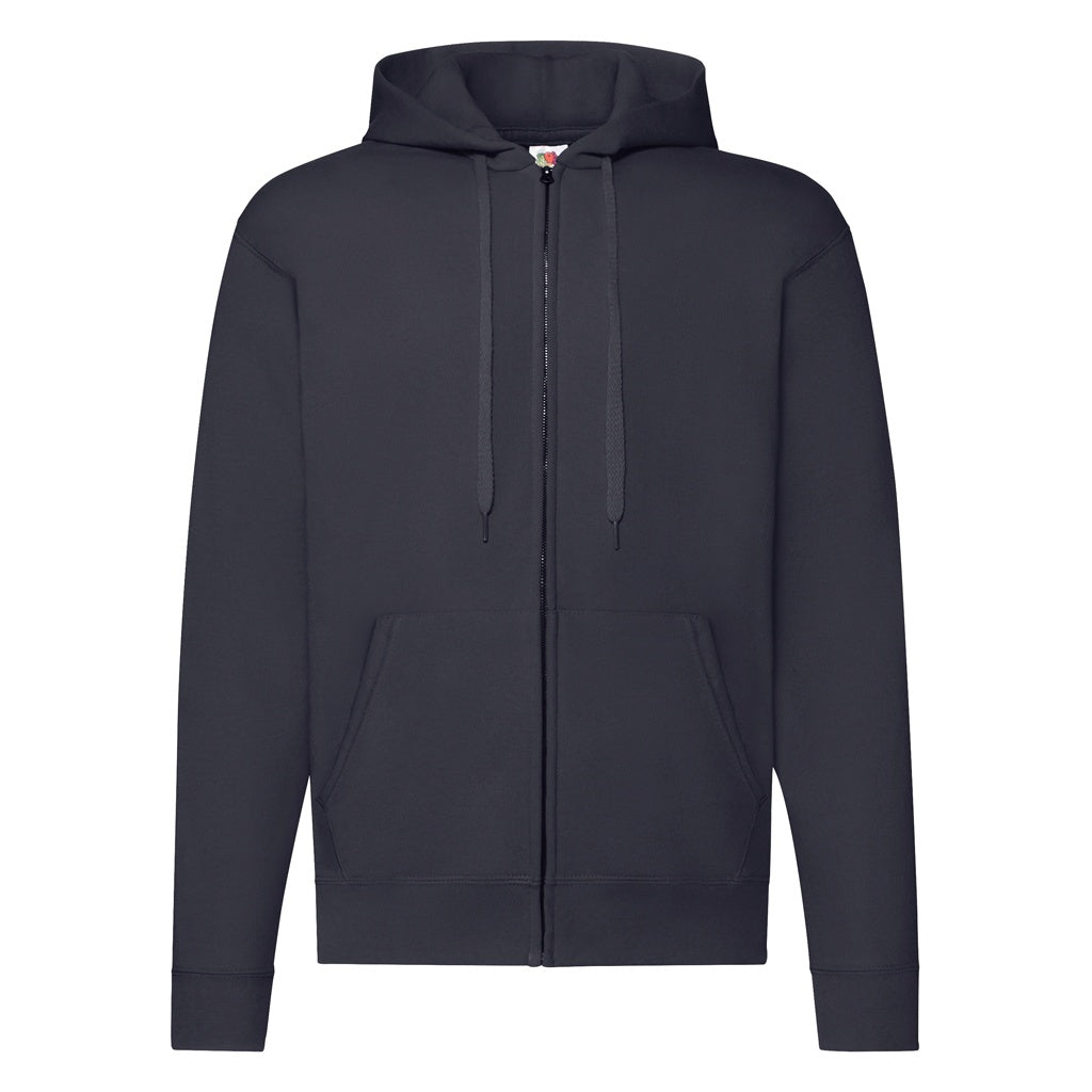 Deep Navy - Front - Fruit Of The Loom Mens Classic Zipped Hoodie