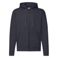 Deep Navy - Front - Fruit of the Loom Mens Classic Zipped Hoodie