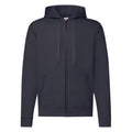 Deep Navy - Front - Fruit of the Loom Mens Classic Zipped Hoodie