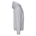 Heather Grey - Side - Fruit of the Loom Mens Classic Heather Zipped Hoodie